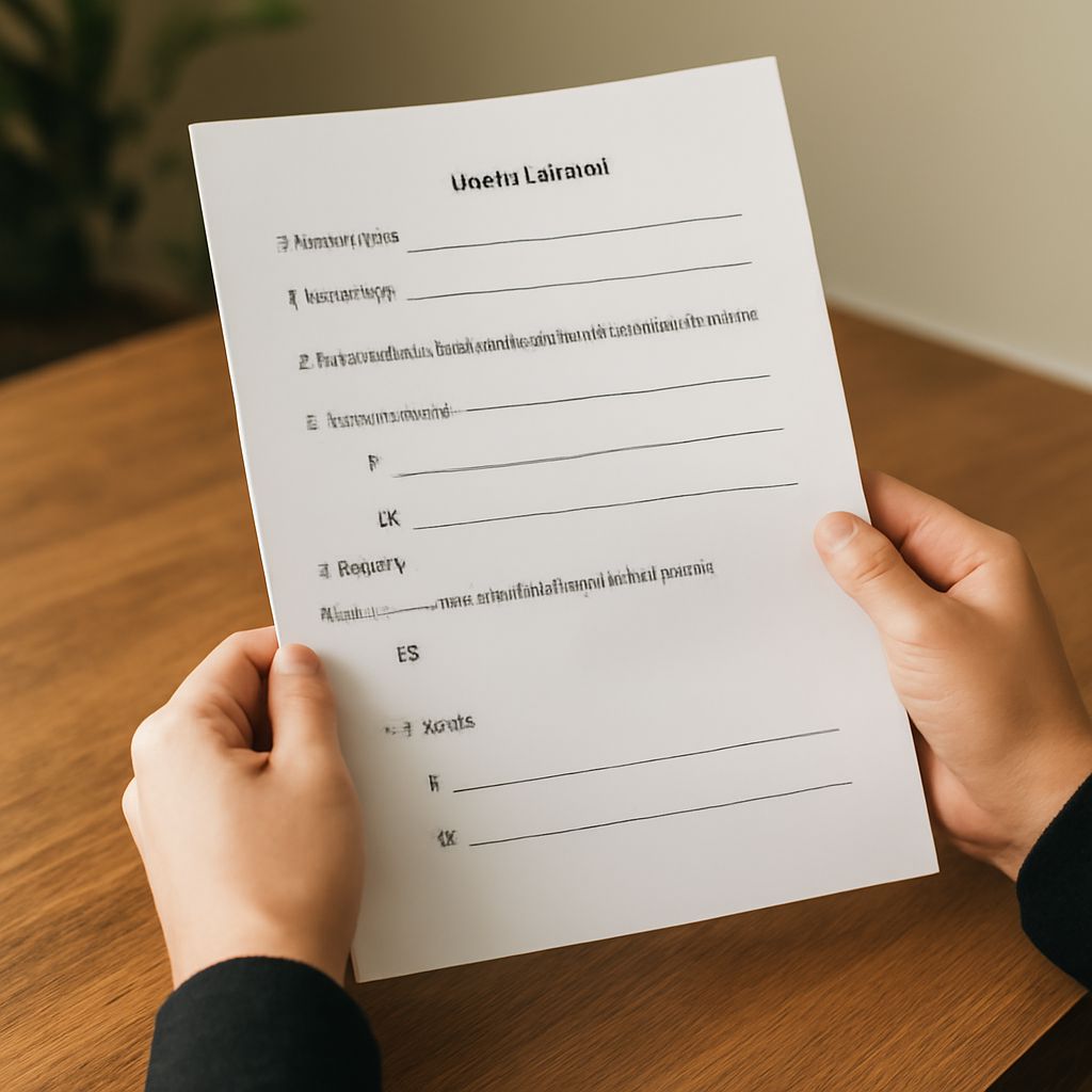 Speech outline template with a completed example