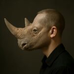 A scene from Eugene Ionesco's play Rhinoceros
