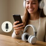 Person performing a left right audio test on speakers