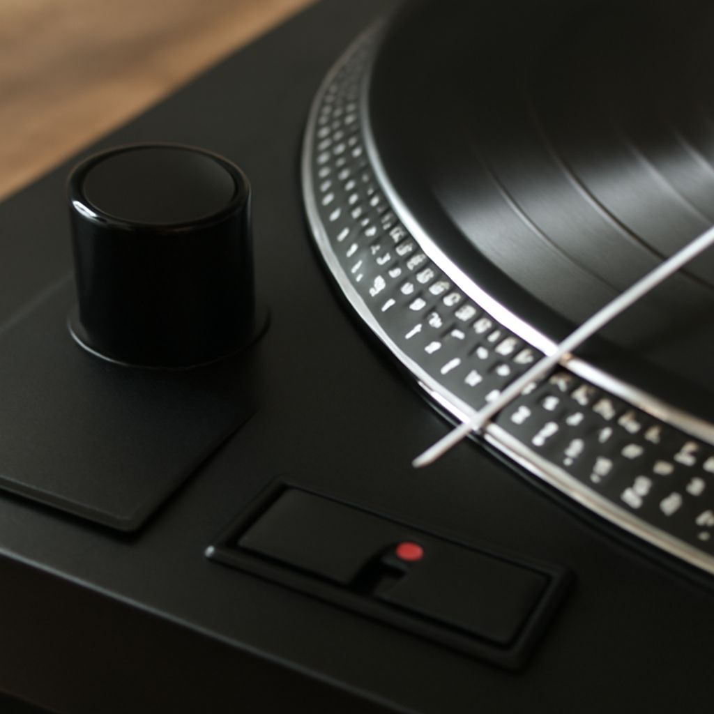 Key components of a record player and turntable